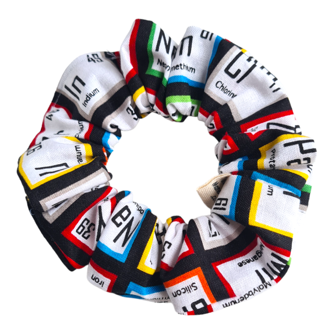 Cotton Scrunchie - Colorful Periodic Table