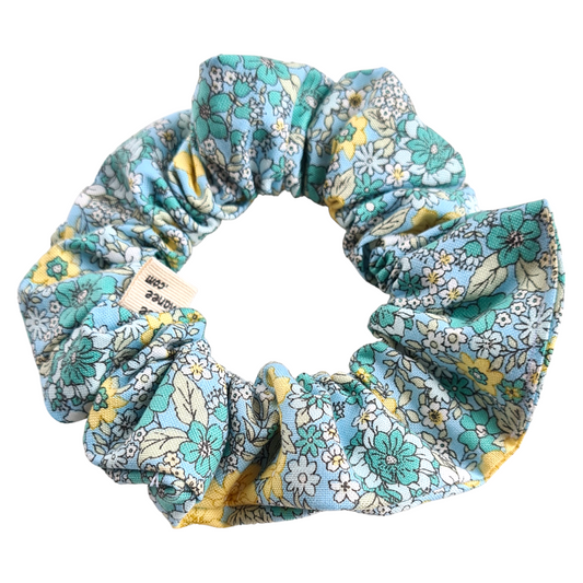 Cotton Scrunchie - Blue Floral