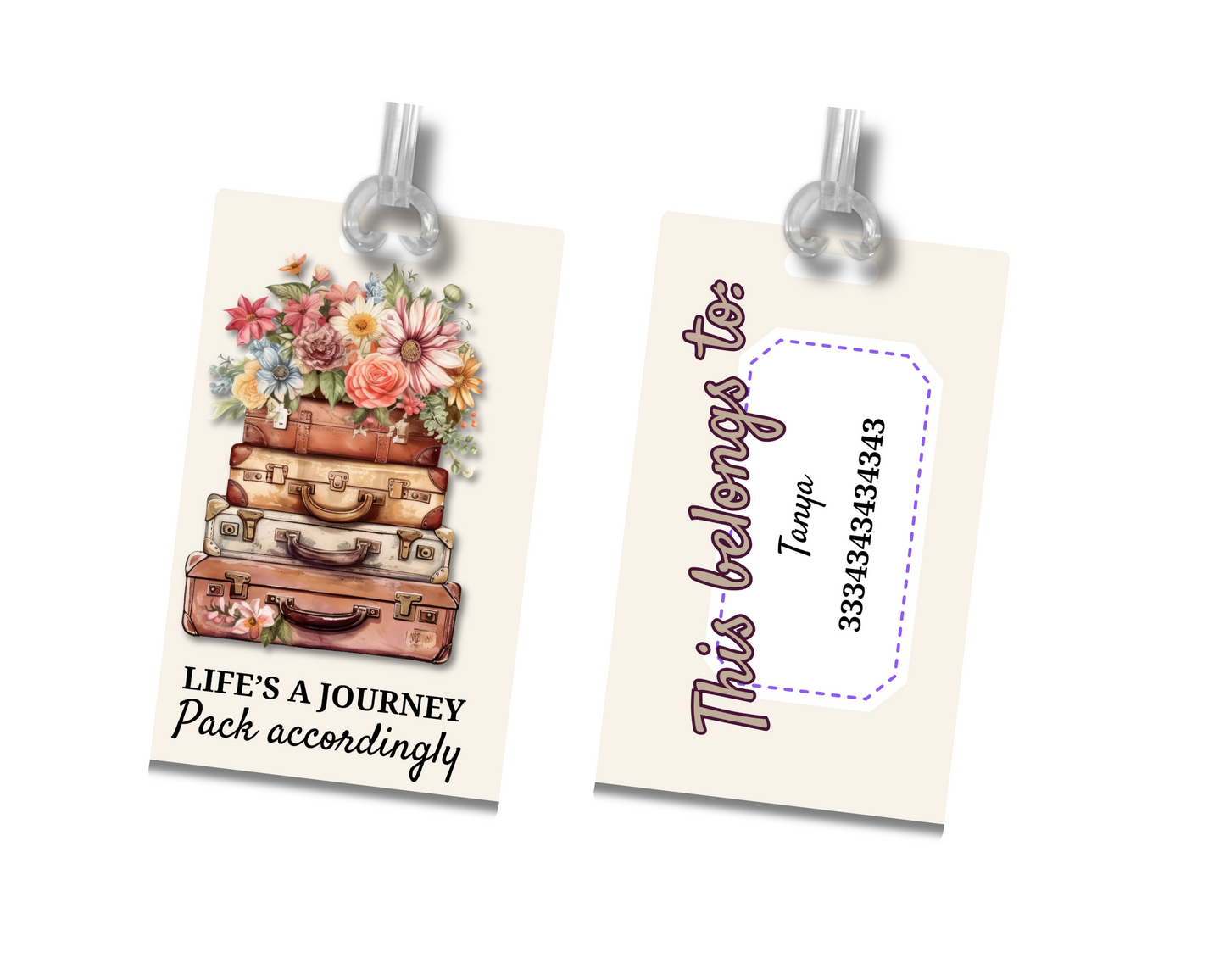 Personalized Luggage Tag - Custom Travel Accessory