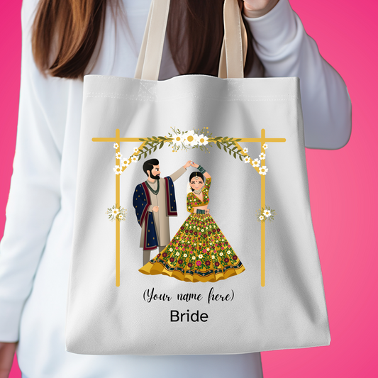 Personalised Bridal Canvas Tote Bag