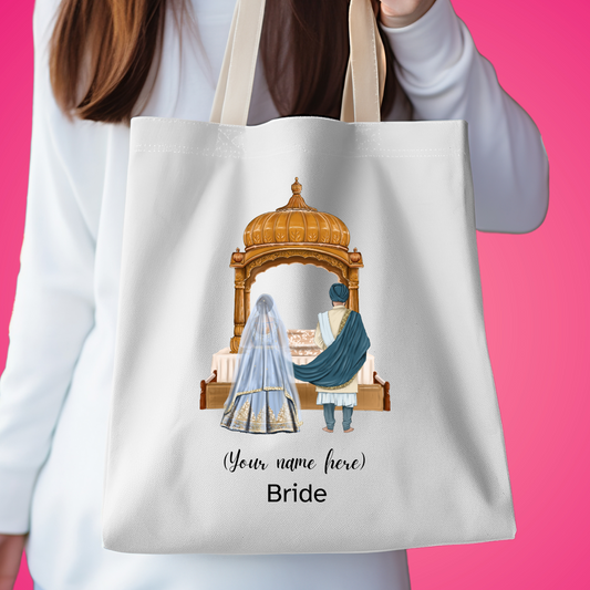 Personalised Bridal Canvas Tote Bag