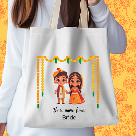 Personalised Bridal Canvas Tote Bag