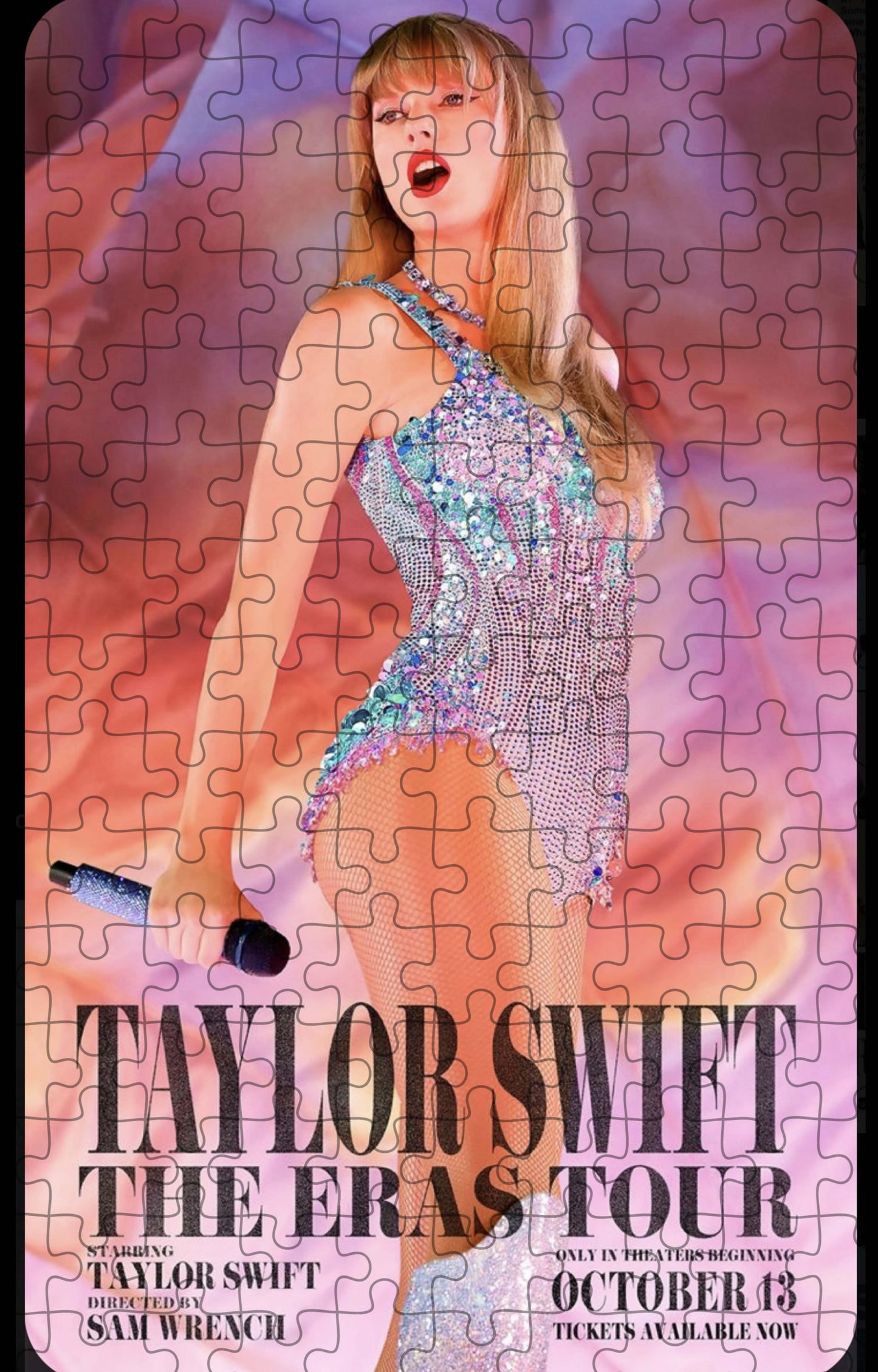 Taylor Swift Eras Tour Poster Jigsaw Puzzle - 120 Pieces  Pink