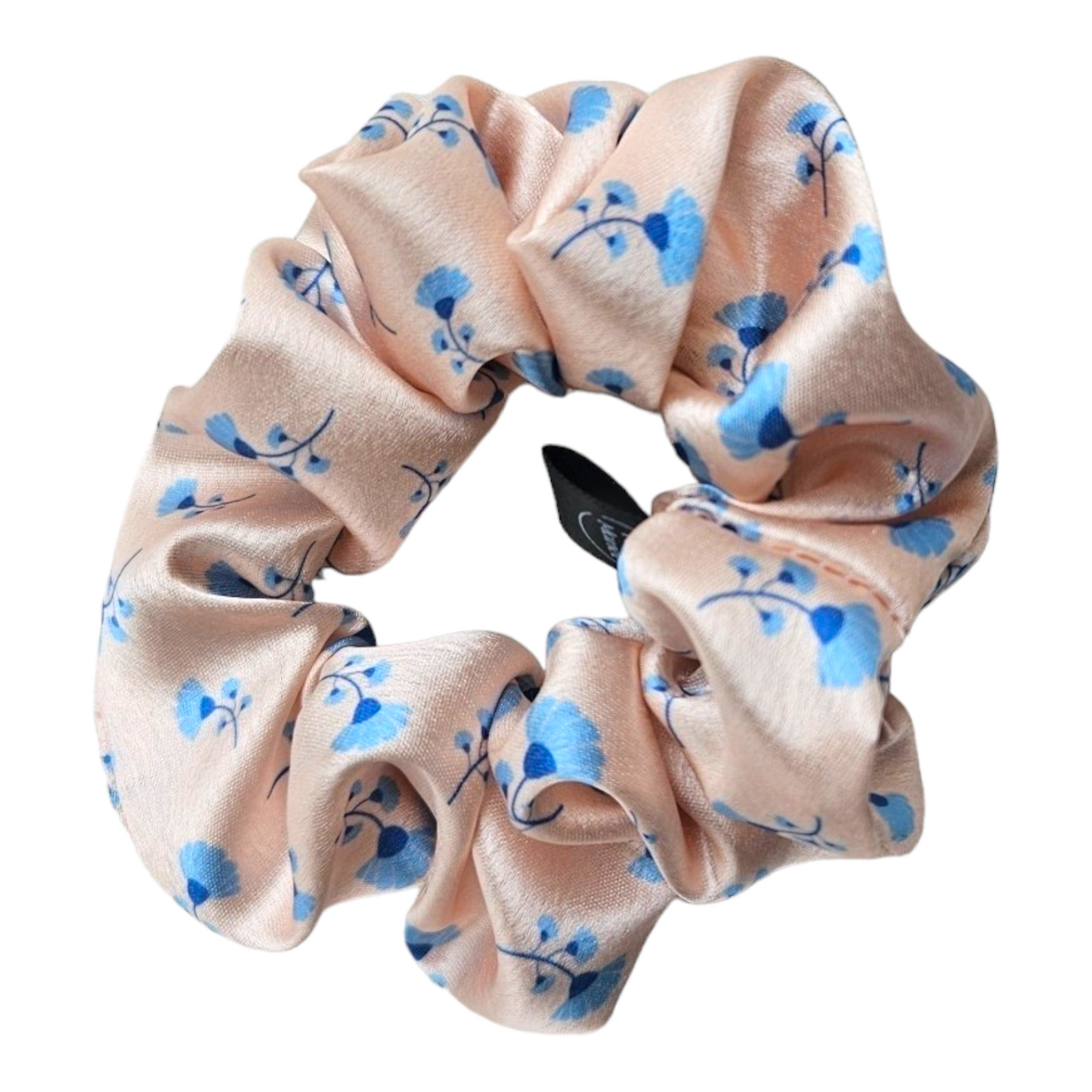 Satin Scrunchie - Peach Floral