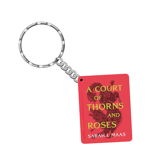 Bookcover Keychain - A Court of Thorns and Roses Bookcover in Miniature!