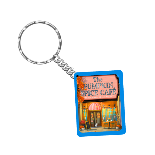 Bookcover Keychain - The Pumpkin Spice Cafe Bookcover in Miniature!