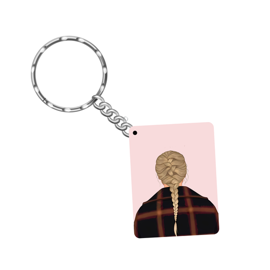 Taylor Swift Inspired "evermore" Plaid Keychain